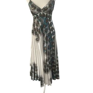 Elegant Peacock Print Dress